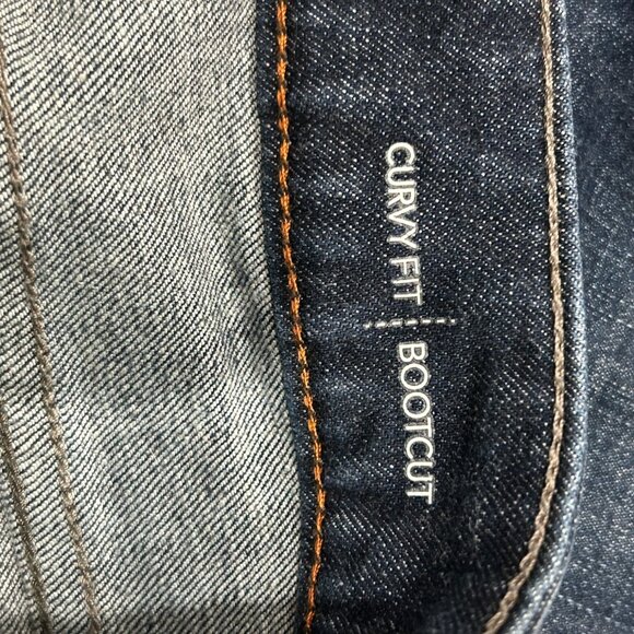 Lee Modern Series Dark Wash Curvy Fit Bootcut Jeans Size 16W Denim Flattering - Picture 6 of 11